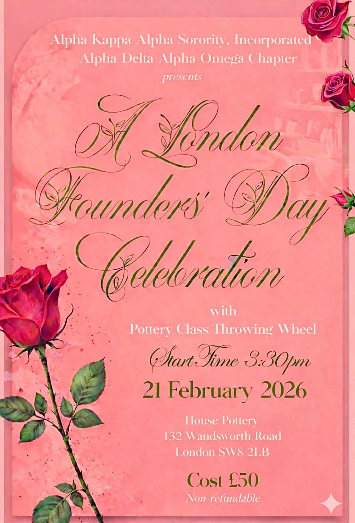 London Founders' Day Celebration flyer