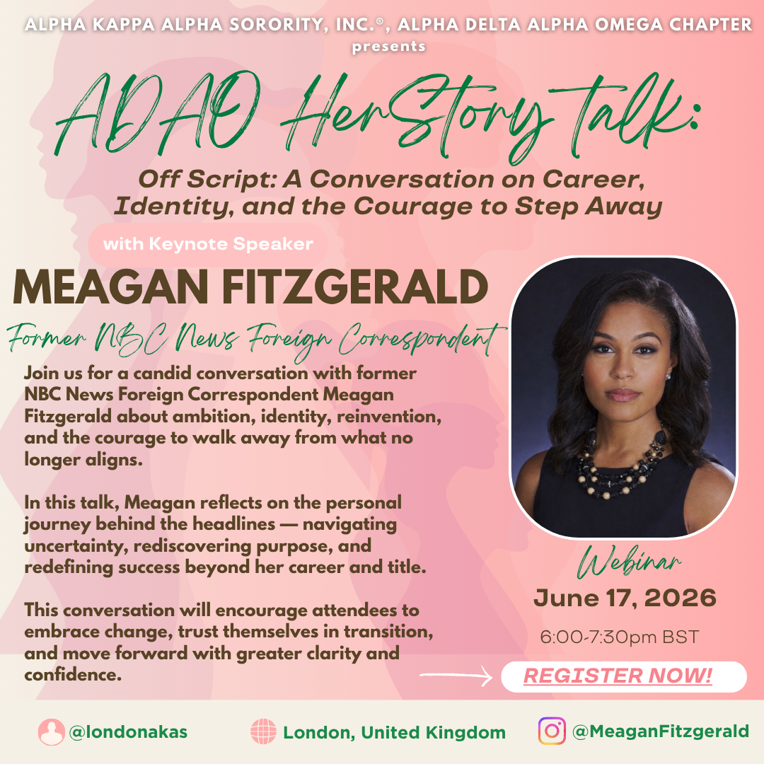ADAO HerStory Talk — Off Script with Meagan Fitzgerald flyer
