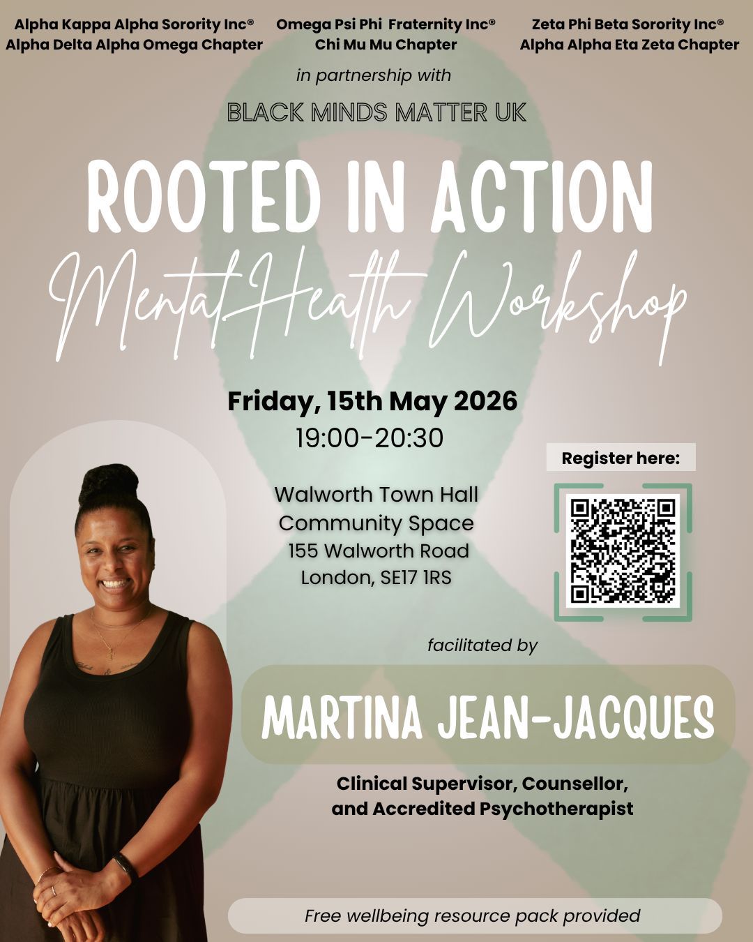 Rooted in Action — Mental Health Workshop flyer